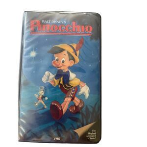 Walt Disney Pinocchio VHS Clamshell 1985 239V Original Black Case